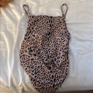 Pink blush Leopard Print maternity swimsuit